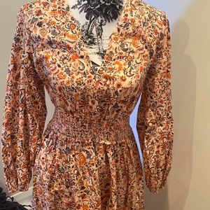 Long sleeve floral dress